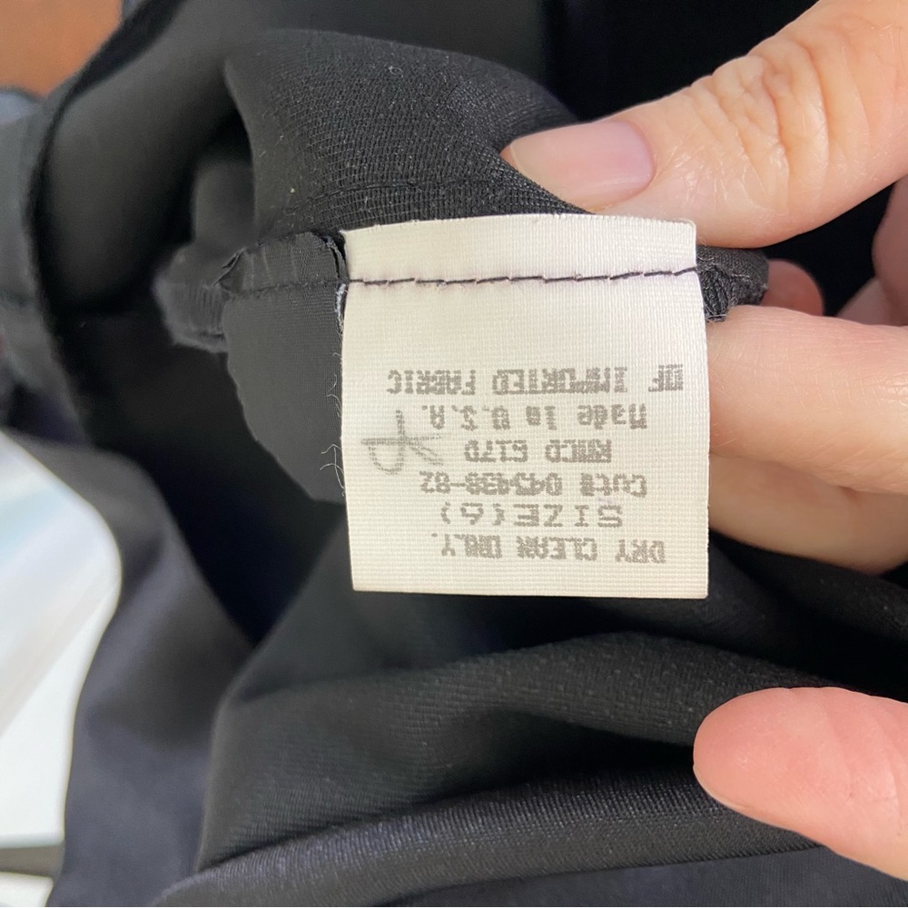 Vintage Laundry by Shelli Segal Y2K Black Spaghetti Strap Ruffle Hem Dress 6 LBD - Picture 5 of 8